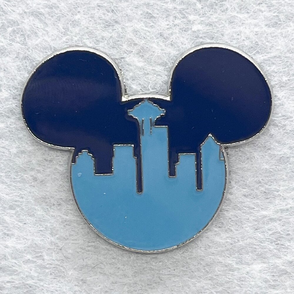 🔮 5/$25 Disney Seattle Skyline Mickey‎ Ears Pin